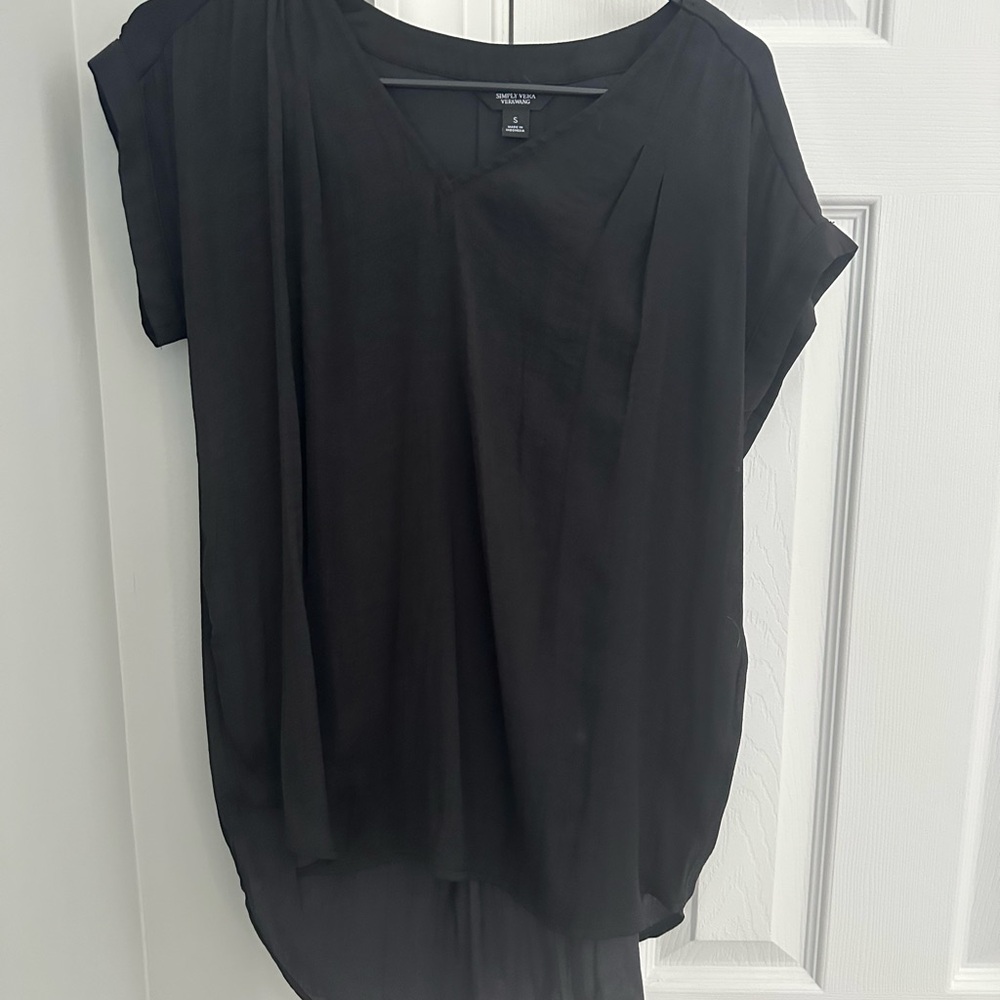 Simply Vera Vera Wang Black Blouse